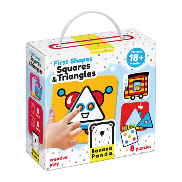 Shapes learning puzzle for toddlers - First Shapes Squares and Triangles 18m+