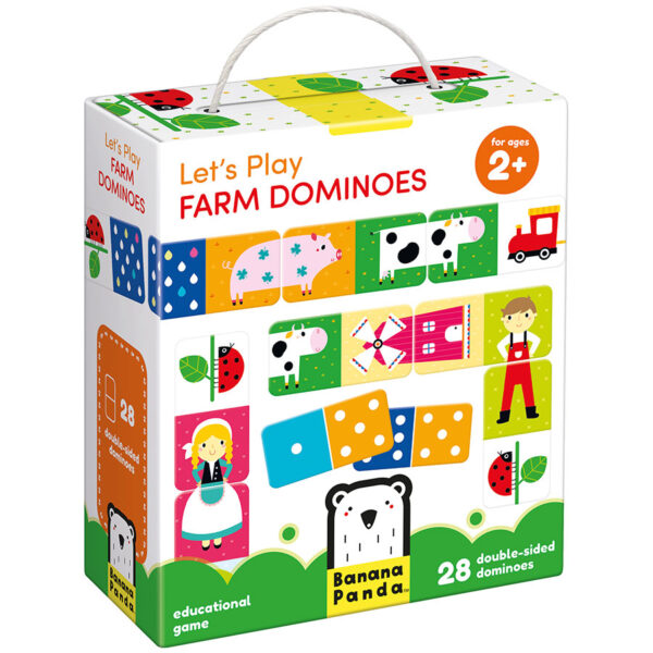 Educational dominoes game for toddlers - Let's Play Farm Dominoes 2+