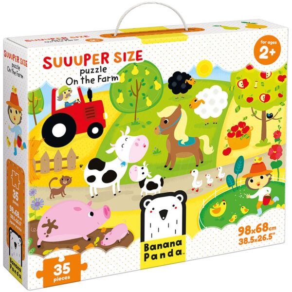 Suuuper Size Puzzle On the Farm - farm animals puzzle for kids 2+
