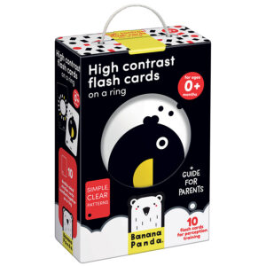 High Contrast Flash Cards on a ring 0m+ visual stimulation high contrast baby cards