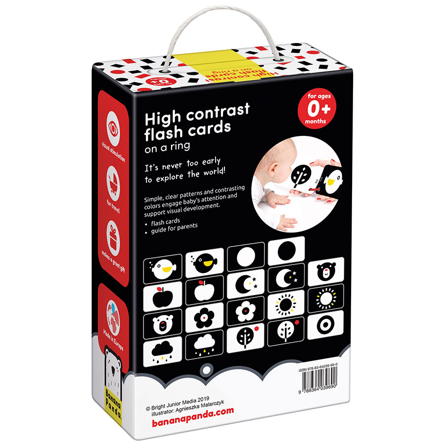 4 styles high contrast baby flashcards