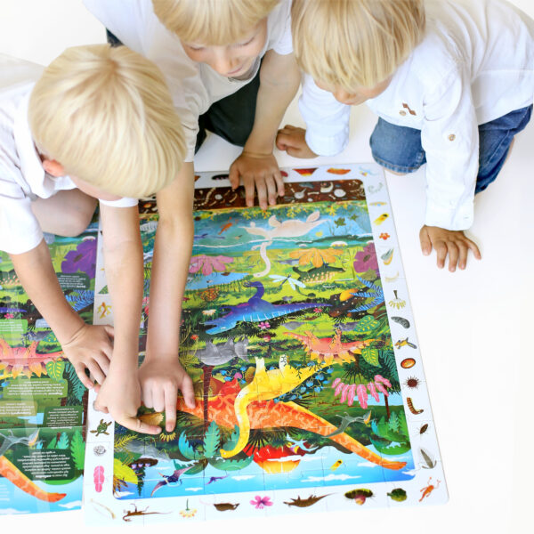 Dinosaurs puzzle with poster - Observation Puzzle Dinosaurs
