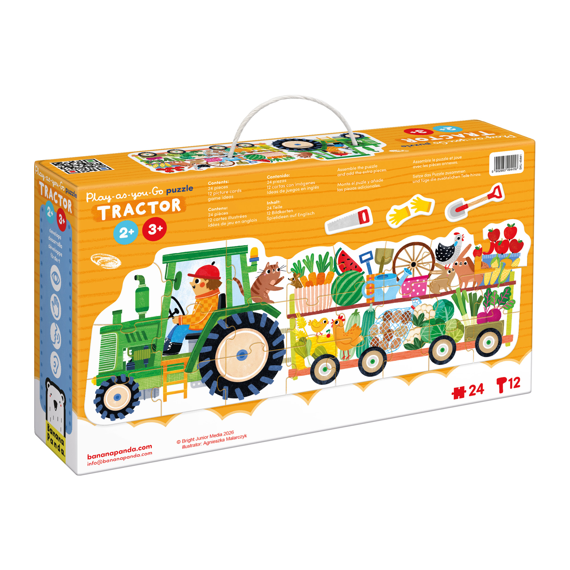 Play-as-You-Go Puzzle Tractor